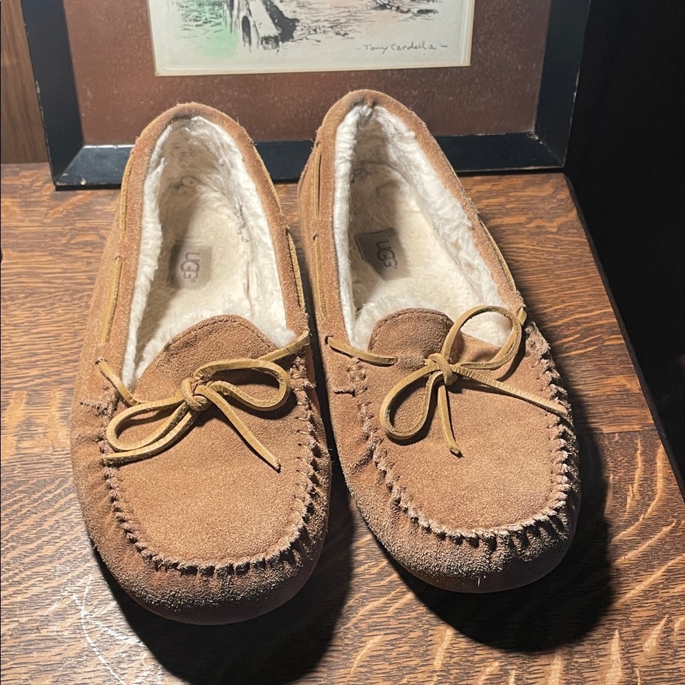 UGG Tan Suede Moccasin Loafers